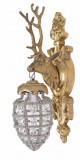 Aplica Rococo cap de cerb auriu cu ornamente cristal CAT058, Altul