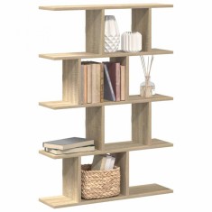Raft cubic perete 12 compartimente stejar sonoma lemn prelucrat foto