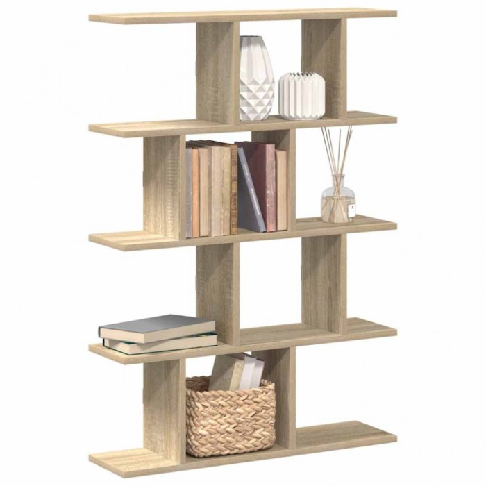 vidaXL Raft cubic perete 12 compartimente stejar sonoma lemn prelucrat
