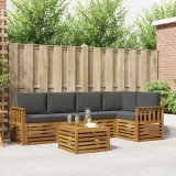 vidaXL Seturi de canapele cu pernă 6 pcs Natural și Antracit 3374842