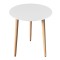 Masa stil scandinav, Artool, Kami, rotunda, MDF si lemn, alb, 60x74 cm