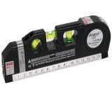 Nivela cu Laser 4-&icirc;n-1, Multifunctionala cu Poloboc si Ruleta, Rigla 15 cm, Banda de masurare 2.5m, Multicolor