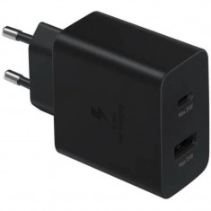 Incarcator retea Samsung Duo, USB/USB-C, 35W, Quick Charge, Negru