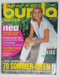 BURDA MODEN , WELTWEIT IN MODE ( INTREGA LUME A MODEI ) , NUMMER 6 / 97 , 1997 * TEXT IN LIMBA GERMANA