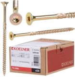 Surub dulgherie 6x140 mm zincat pentru lemn, 50 bucati, fixare solida