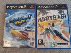 Joc 2 jocuri de colectieHeatseeker si Speedboat GP , curse avioane skyjet ambarcatiuni pt ps2 playstation2 ps 2