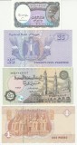 Egipt, lot 4 bancnote UNC