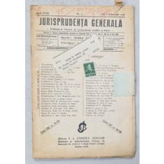 JURISPRUDENTA GENERALA , PUBLICATIUNE TRILUNARA DE JURISPRUDENTA ROMANA SI STREINA , NR.3, 1945