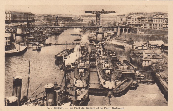 Franta - BREST - PORTUL de RZBOI si NATIONAL - Necirculata