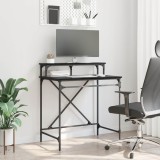 vidaXL Birou Stejar Negru 80 x 50 x 90 cm Lemn compozit 881281