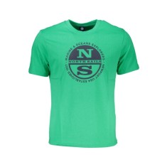 Tricou barbati, cu imprimeu cu logo, Regular fit, Verde Deschis, S