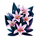 Cumpara ieftin Sticker decorativ, Flori, Roz, 60 cm, 10087ST, Oem