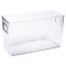 Set Organizatoare din Plastic pentru Frigider, Transparent, 2 pentru Obiecte Mici si 2 pentru Sticle