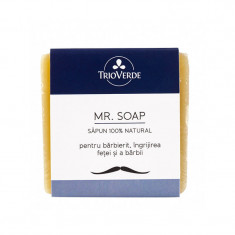 Sapun natural pentru barbierit, ingrijirea fetei si a barbii, Mr. Soap, Trio Verde, 110g foto