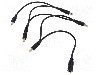 Cablu alimentare DC, DC 5,5/2,1 mufa, DC 5,5/2,1 mufa x5, negru, 0,9m, SUNNY - CSJ2155ST5P2155SRCH