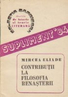 Contributii la filosofia Renasterii [Itinerar italian] foto