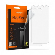 Folie Silicon Premium Neo Flex Spigen Samsung S9 Transparenta Case Friendly 2 Bucati In Pachet foto