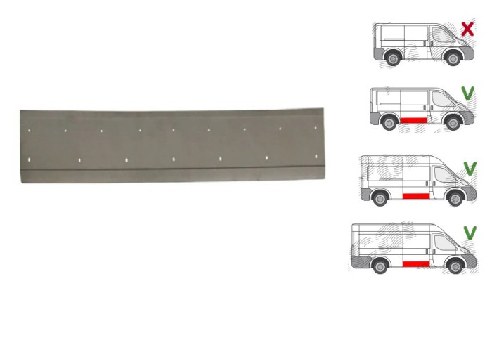 Element reparatie usa Peugeot Boxer (250), Fiat Ducato (250), Citroen Jumper (250),09.2006-08.2014- Ram Promaster, 02.2013-, montare dreapta, galvani