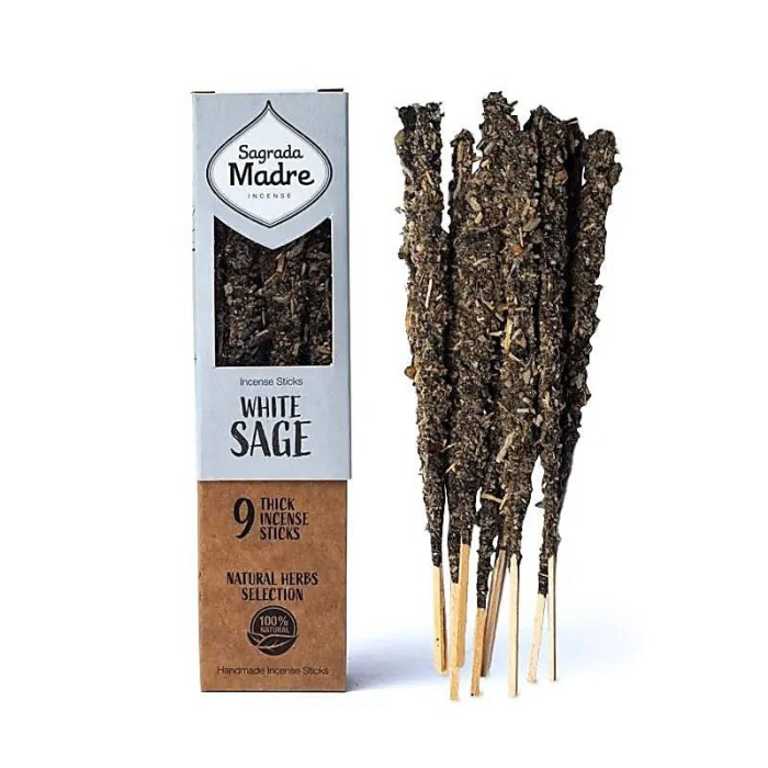 BEȚIȘOARE PARFUMATE NATURALE CU ARDERE PRELUNGITĂ | &quot;SAGRADA MADRE&quot; | SALVIE ALBĂ