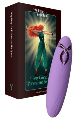 Vibrator PleasureArrow FairyGasm, 9 Moduri Vibratii, Silicon, USB, Mov, 11.5 cm foto