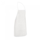 Sort Bucatarie Alb cu Buzunar, 49x68.5cm, Cordon Ajustabil, Protectie Stropi, Gatit Curat si Practic