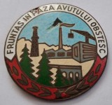 Insigna Fruntas in paza avutului obstesc ( rara, prezinta lovituri&nbsp;)