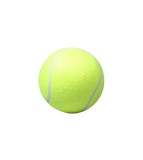 Jucarie pentru caini, minge de tenis gigantica, 24 cm, Polyester, Cauciuc, Alb, Galben