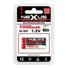 Set acumulatori micro AAA HR03 Ni-Mh 1.2V 1000mAh 2buc Nexus foto