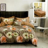 Lenjerie pat dublu,bumbac finet,6 piese,cearceaf normal 220x240cm, cearceaf pilota 200x220cm, 2 fete de perna 50x70, 2 fete de perna 70x70-M330