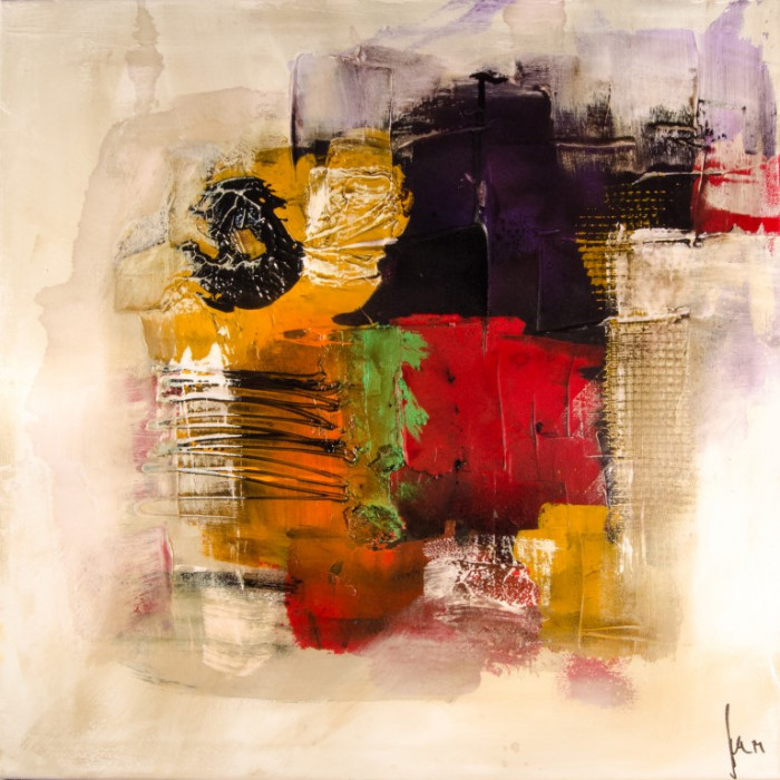 Tablou canvas Pictura moderna abstracta 2, 90 x 90 cm