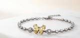 Cumpara ieftin Bratara Tennis din Argint 925 , zYellow Butterfly, , Cu Cristale E i Detalii Pavate