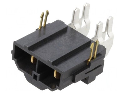 Soclu cablu-placă Mini-Fit Sr 10mm 2 pini aurit foto