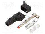 Conector banană 4mm ST&Auml;UBLI 19A 30V AC 60V DC negru pe cablu