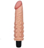 Vibrator realist Rosy Jess Natural, 18cm, TPE+ABS, cu vibratii
