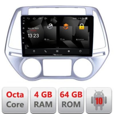 Navigatie HHyundai I20 2011-2014 manual si automat Android radio gps internet quad core 4+64 carplay android auto CarStore Technology foto