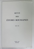 REVUE DES ETUDES ROUMAINES XIX - XX , PARIS - IASI , 1995 -1996