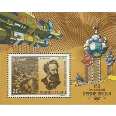Ungaria 1978 - Jules Verne, colita neuzata