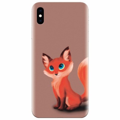 Husa silicon pentru Apple Iphone XS Max, Fox Cartoon Animal And foto