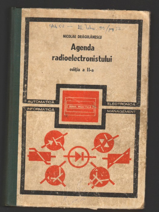 C9831 - AGENDA RADIOELECTRONISTULUI - NICOLAE DRAGULANESCU