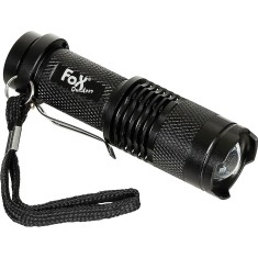 Lanterna Tactica Mini LED 300lm Neagra FOX Outdoor
