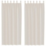 Cumpara ieftin Perdele din voile cu tabla 2 buc crem