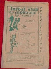 Program meci fotbal PETROLUL PLOIESTI - PORTUL CONSTANTA (01.05.1977)