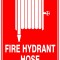 Fire hydrant hose signs
