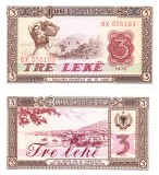 Albania 3 Leke 1976, Bancnota P-41 UNC, Numismatica Albania