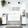 VidaXL Dulap de baie cu oglindă, alb extralucios, lemn prelucrat 833888