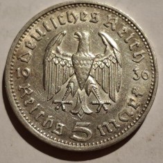 Germania Nazista 5 reichsmark 1936 E argint