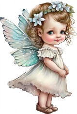 Sticker decorativ, Fetita Inger, Turcoaz, 88 cm, 8201ST-1 foto