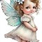 Sticker decorativ, Fetita Inger, Turcoaz, 88 cm, 8201ST-1