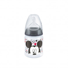 Biberon cu tetina din silicon 150 ml 0-6 luni Nuk First Choice Mickey Mouse 743771N, Multicolor foto