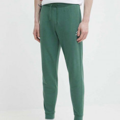 Converse pantaloni de trening culoarea verde, neted